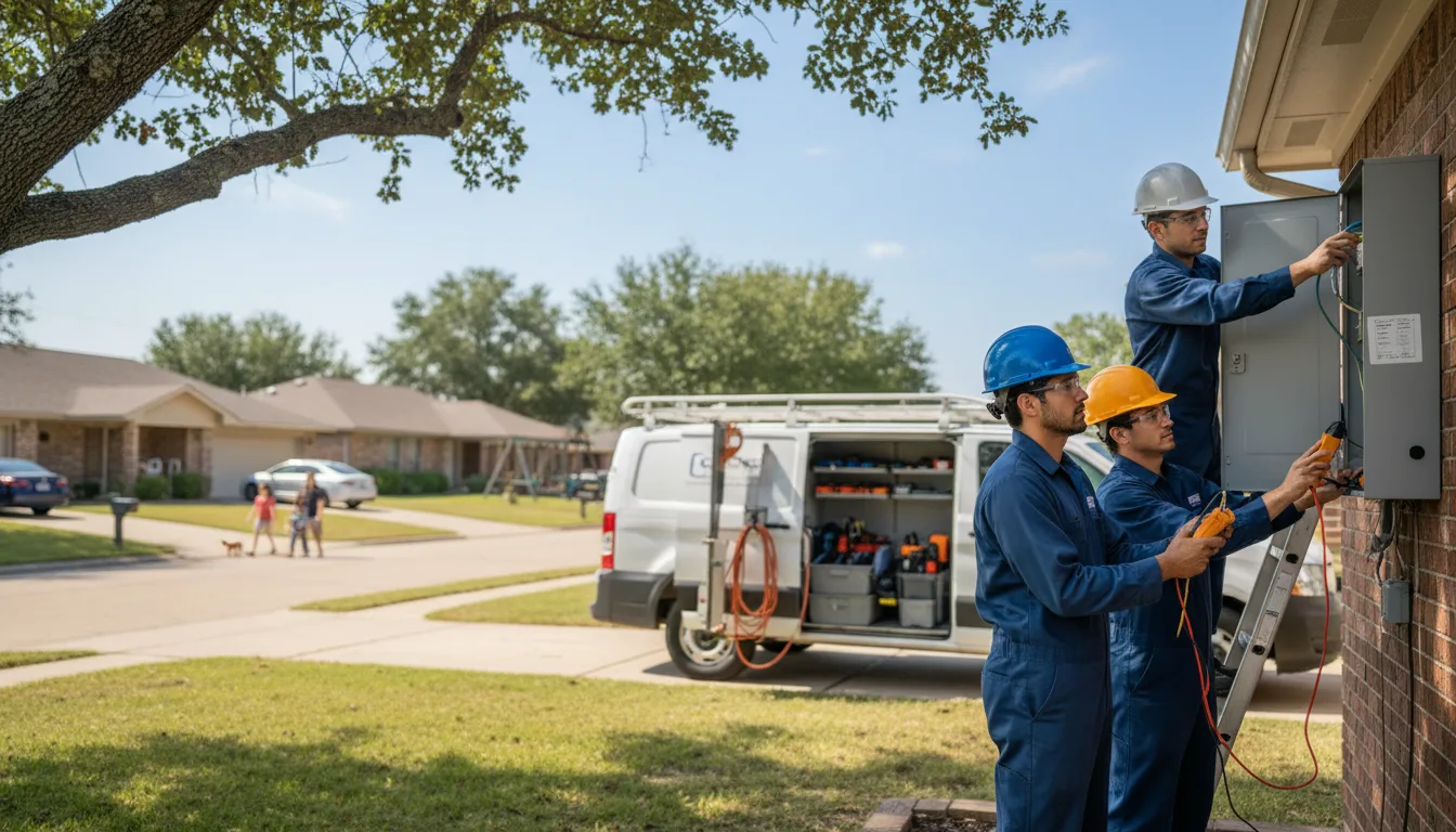 Certified electrician providing emergency electrical services in Low Moor, IA